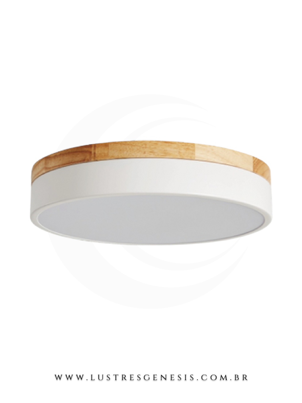 Plafon Moderno Ligna de Madeira - 65cm